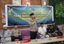 Bukber, Polres Maros Pererat Sinergi dengan Pers
