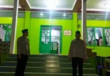 Polsek Malua Amankan Pelaksanaan Sholat Tarawih Masjid di Wali Suud Ismail
