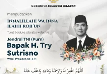 Gubernur Sulsel Sampaikan Duka Cita atas Wafatnya Try Sutrisno
