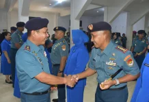 Puluhan Perwira TNI AL Kodaeral VI Naik Pangkat