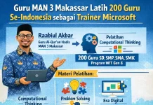 Guru MAN 3 Makassar Latih 200 Guru Jadi Trainer Microsoft