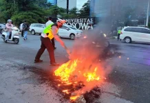 Aksi Demontrasi yang Berlangsung Dua Hari di Makassar Relatif Aman