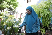 Melinda Tinjau Kebun Aku Hatinya PKK di Ujung Pandang, Dorong Kemandirian Pangan