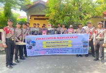 Siswa SPN di Polres Selayar Gelar Baksos Bagi Sembako