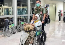 Kloter Pertama Haji Disambut di Bandara Internasional Sultan Hasanuddin