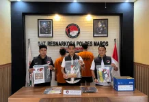 Polres Maros Sita 421 Gram Sabu, Dua Bandar Ditangkap di Mandai