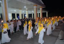 Pawai Obor Semarakkan Tahun Baru Islam 1448 Hijriah di Kecamatan Belopa