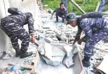 TNI AL Bersihkan Reruntuhan Dampak Gempa Sigi
