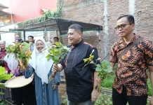 Wali Kota dan Ketua TP PKK Panen Urban Farming Bersama Warga Tallo