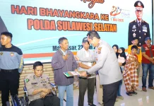 Polda Sulsel Menggelar Puncak Kepedulian Sosial HUT Bhayangkara