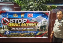 Polsek Manggala Pasang Spanduk "Stop Geng Motor" di Delapan Kelurahan