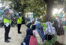Satlantas Polresta Gowa Edukasi Keselamatan Berlalu Lintas kepada Pelajar