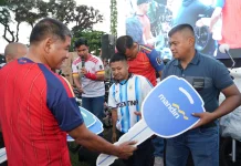 Kodam xiv/Hasanuddin Meriahkan Nobar Final Piala Dunia Bersama Warga