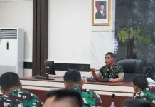 Pangdam XIV/Hasanuddin Terima Paparan Latihan Menembak dan Kebencanaan