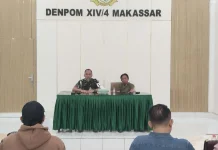 Denpom XIV Makassar Perkuat Sinergi Bersama Insan Media Melalui Silaturahmi