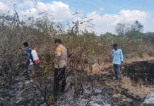 Lahan Kering Mudah Terbakar, Polres Maros Ajak Warga Perkuat Kewaspadaan