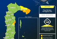 Prakiraan Cuaca Sulawesi Selatan, Jumat 24 Juli 2026