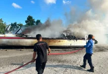 Speedboat KM Paus Ramabosa Terbakar di Benteng