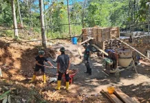 Kodim 1409/Gowa Terus Menggenjot Pembangunan Jembatan Gantung Tahap V