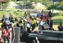 Gelorakan Semangat Kemerdekaan, Disporapar Lutra Gelar Tourism Zumba