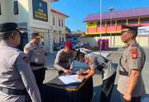 Kapolres Selayar Pimpin Sertijab Lima Jabatan, AKP Wahyu Widodo Jabat Kasi Humas