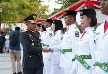 Pangdam XIV/Hasanuddin Titip Pesan Kedisiplinan ke 73 Paskibraka Sulsel
