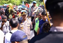 Polrestabes Makassar dan Polda Sulsel Kawal Aksi Demo BPKI KNPB di Kanwil Kemenkum