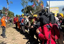 Ribuan Pendaki Padati Gunung Bawakaraeng jelang Perayaan HUT RI