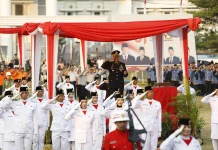 Kapolres Palopo Pimpin Upacara Penurunan Bendera HUT RI Ke-81
