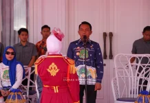 Semangat Persatuan Pelajar Sidrap saat Mengikuti Lomba Gerak Jalan Indah