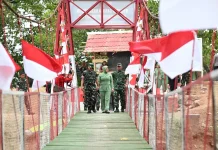 Kodam XIV/Hasanuddin Realisasikan Pembanguanan Jembatan Perintis Garuda