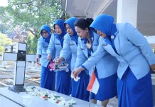 Jalasenastri Ziarah Rombongan ke Taman Makam Pahlawan Panaikang