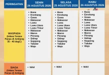 BMKG Sulsel Keluarkan Peringatan Dini Udara Panas, 13 Wilayah Waspada
