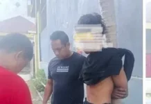Seorang Pria Diikat Warga, Diduga Melakukan Pencurian Handphone