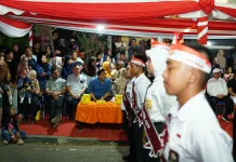 Tasming Hamid Buka Gerak Jalan di Lapangan Andi Makkasau, Peserta Tampil Antusias