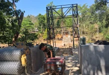 Pembangunan Jembatan Gantung Bungaya Capai Progres 87,85 Persen