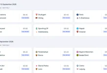 Jadwal Liga Champions 10 September 2026
