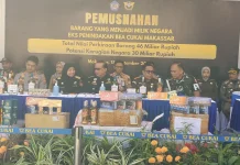 Bea Cukai Makassar Musnahkan Barang Ilegal Senilai Rp46 Miliar