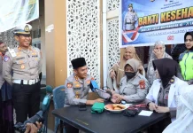 Satlantas Gowa Gelar Bakti Kesehatan Jelang HUT Lantas Bhayangkara ke-71