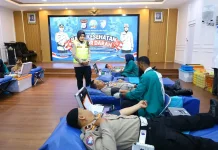 Polrestabes Makassar Gelar Donor Darah Peringati Hari Lalu Lintas Bhayangkara