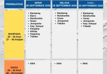 BMKG Keluarkan Peringatan Dini Angin Kencang di 10 Wilayah Sulsel, Ini Wilayahnya