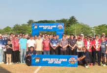 Tendangan Perdana Kapolresta Gowa Buka Kapolresta Gowa Cup 2026