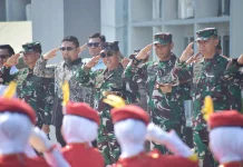 Menyambut HUT TNI Ke-81, Kodaeral VI Gelar Lomba Baris Berbaris Antar Sekolah