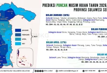 Puncak Musim Hujan Sulsel 2026/2027 Diprediksi Januari hingga Mei 2027
