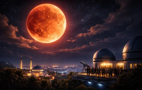 Blood Moon Ramadhan Terpantau Jelas di Observatorium Unismuh Makassar