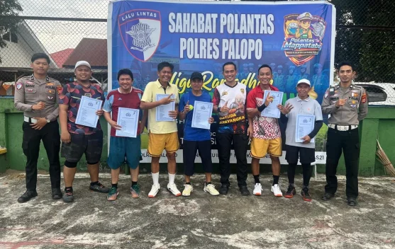 Liga Ramadhan Tennis Lapangan Sahabat Polantas Polres Palopo Resmi Ditutup