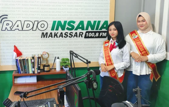 Dua Duta Pelajar Sulsel 2026 On Duty di Radio Insania, Angkat Semangat Hardiknas