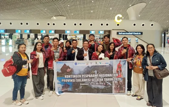 Nuansa Persaudaraan Warnai Kedatangan Kloter 1 Pesparawi Sulsel di Papua Barat