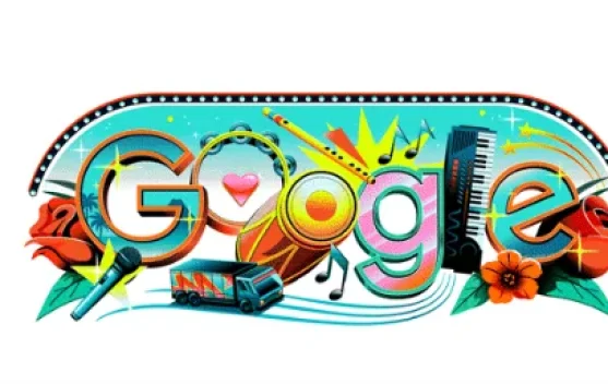Tampilan Google Doodle Angkat Identitas Musik Dangdut Indonesia