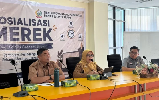 Gandeng Disbudpar Sulsel, Kemenkum Sosialisasi Merek bagi Pelaku Ekonomi Kreatif